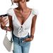 Voya Women's Clothing 2026 Summer New Solid Color Pullover Drawstring Ruched Cropped Short-Sleeve European And American Women's_ecoleips.com