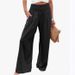 Voya Spring/Summer European And American Women's Clothing Solid Color Cotton-Linen Loose Flared Casual Beach Vacation_ecoleips.com