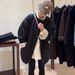 girl Korean Style Stand Collar Parka Thickened Coat 2024 Winter New Patchwork Lamb Wool Mid-Length Top Cotton_ecoleips.com
