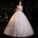 off the Shoulder French Style Wedding Dress Elegant Slimming 2025 New Style Cross Border D30 Wholesale Women's Clothing Party Wear_ecoleips.com