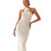 New Women's Solid Color Knitted Hook Flower Beach Bikini Swimsuit Blouse Sunscreen Suit Sunscreen Dress_ecoleips.com
