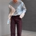Classic Diamond Knit Sweater – Women’s Long-Sleeve Crewneck Pullover, Geometric Patterned Winter Warm Jumper, Soft Yarn Oversized Fit_ecoleips.com