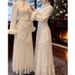 Fleece-lined Thickened New Chinese-style Satin Improved Cheongsam For Women, Winter Jacquard Embroidered Exquisite_ecoleips.com