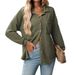 Women's Clothing Women's Autumn And Winter New Loose Waffle Casual Commuting Versatile Shirt_ecoleips.com