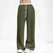 Women's Straight Leg Sweatpants - High Waist Stretchy Joggers For Fall & Winter, Comfortable Loose Fit, Long Casual Pants (Black, Navy, Army Green)_ecoleips.com