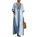 Spring And Summer New Collar Elegant Commuting Long Vacation Casual Women's Dress_ecoleips.com