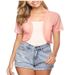 European And American Style Sheer Shawl Women's Top Cardigan Outerwear Summer Fashion Short Sleeve Breathable Mesh Beach_ecoleips.com