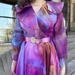 Spring And Summer New European And American Printing Large Swing Mesh Dress Commuter European And American Women's Dress_ecoleips.com