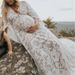 Women's Clothing Spring And Summer Pregnant Mom Pregnant Woman Fluffy Swing Lace Dress Long Skirt_ecoleips.com