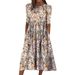 Women's Dress With Floral Print And Pockets, Suitable For Summer Fashion_ecoleips.com