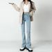 Women's High-Waisted Flared Jeans – Stretchy, Slimming, & Floor-Length For Petite To Plus Size_ecoleips.com