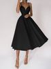 Women's Clothing Multi Color Suspenders Fashion Sexy Swing Evening Dress_ecoleips.com