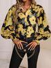 Women's Floral Print Lapel Long Sleeve Shirt Spring/Autumn Casual Fashion Blouse England Style Elegant_ecoleips.com