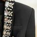 Women's Clothing Elegant Lion Button Double Breasted Beaded Shawl Collar Blazer Jacket - Stylish & Sophisticated Office Wear For Ladies_ecoleips.com