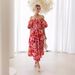2026 Spring/Summer New European And American Style Slim-Fit Backless Off-Shoulder Printed Short-Sleeve Dress For Women_ecoleips.com