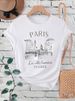 European And American Cross-border Foreign Trade Wholesale Clothing, City Letter Pattern Round Neck Plus-size_ecoleips.com
