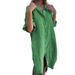 Spring/Summer Casual Cotton-Linen Shirt Dress With Loose Sleeve And Liner For Women_ecoleips.com