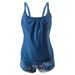 Verve 2024 New Plus Size Women's Quick-Dry Shorts And Tank Top Conservative Two-Piece Bikini Swimsuit_ecoleips.com