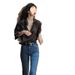 Women's Black Shirt For Commuting, Spring 2025 New Style, Drapey Top With A High-end, Light-luxury Feel, Made Of Acetate_ecoleips.com