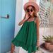 2024 Summer New Cross-Border European And American Women's Clothing Solid Color Loose Ruffle Hem Dress_ecoleips.com
