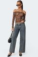 Women's Low Waist Wide Leg Jeans – Heart & Leopard Print, Vintage Blue, Casual Straight Fit (S-XL)_ecoleips.com