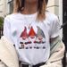 Women's Popular Plus-size Christmas-themed Top: Merry Christmas Tree, Santa Claus, White Loose-fitting Short-sleeve_ecoleips.com