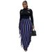 M6538 Independent Women's Clothing Brushed Fabric Cute Side Fringe Midi Skirt_ecoleips.com