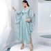 Four Seasons Commuter Bat Shirt Dress Chiffon Diamond Muslim Elegant Robe_ecoleips.com