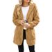 Women's Plush Cardigan Style Fluffy Casual Coat Autumn Winter Plaid Loungewear Clothing For Ladies_ecoleips.com