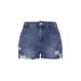 Women's Clothing High-Waisted Ripped And Frayed Denim Shorts Versatile Hot Pants For Summer_ecoleips.com