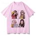 2025 Kpop BP Jump Tshirts Pink Girls Band Clothing Adorable Anime Graphic T Shirts Summer High Quality Cotton Comfortable Tops_ecoleips.com