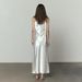 Thirteen Rows Women's UMA WHITE 2025 Early Spring New Dress, Female Style V-Neck Long Dress_ecoleips.com
