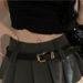 2025 Summer New Pure Desire Short Tube Vest Top Hot Girl High Waist Slim Pleated Skirt Set For Women_ecoleips.com