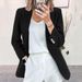 European American Cross-border Autumn And Winter New Corduroy Cardigan, Elegant Slim-fit Solid Color Casual Professional_ecoleips.com