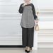 2025 Muslim Two-Piece Cotton Linen Solid Color Spring Autumn Long Sleeve Cardigan Shirt And Pants Set_ecoleips.com