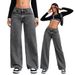 Meifeng Cross-Border Flared Jeans High-Waisted Slimming New Loose Versatile Women's Pants_ecoleips.com