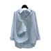 Women’s Oversized Cotton Shirt – Korean-Inspired Loose Fit Long Sleeve Blouse For Casual & Layering_ecoleips.com