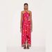 New Printed Satin Minimalist Halter Neck Long Dress For Women Irregular Design_ecoleips.com