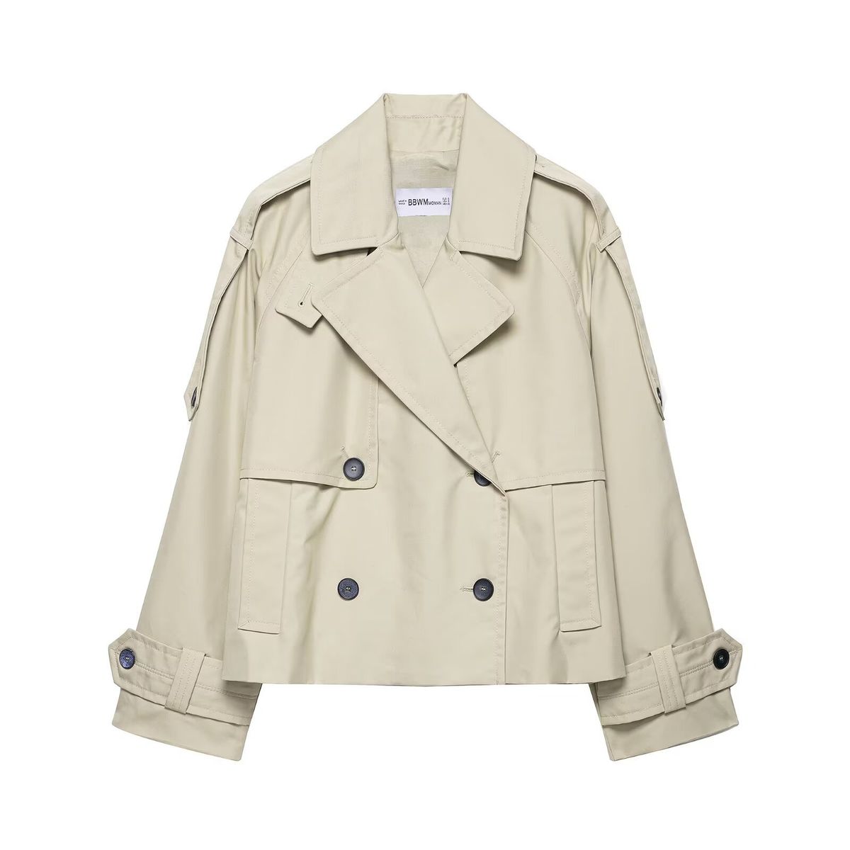 Women's Water Repellent Loose Fit Short Windbreaker Jacket - Lightweight Autumn Outerwear For Casual & Outdoor Wear_ecoleips.com