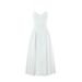 2025 Summer French Gentle Style First Love Temperament Tea Party Tie-Waist Ruched Pure Desire White Strap Dress_ecoleips.com
