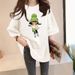 Pure Cotton Mid-length Short-sleeve T-shirt For Women, Loose And Trendy, 2023 Summer New Style, Ins Half-sleeve Internet_ecoleips.com