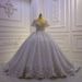 Main Wedding Dress New Large Size Off Shoulder Sequined Lace Palace Style Heavy Industry Sexy Wedding Dress_ecoleips.com