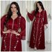 Women's Clothing Four Seasons Commuter Vest + Jacket Dress Chiffon Hot Diamond Muslim Suit Robe_ecoleips.com