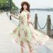 2023 Chiffon Long Sleeve Summer European And American Foreign Trade Women's Beach Vacation Dress_ecoleips.com