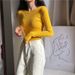 Women's Slim Fit Round Neck Long Sleeve Sweater – Basic Knit Pullover For Layering | 14 Trendy Colors | One-Size Stretch Fit_ecoleips.com