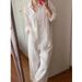 White Cotton-linen For Women, Spring/summer Korean Style, Loose, Casual, Long-sleeved, Sun-protective Shirt Jacket_ecoleips.com