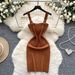 New Sexy Backless Lace Solid Knitted Buttons Summer Dress Women Black Mini Party Dress Bodycon Sheath Night Club Outfits_ecoleips.com
