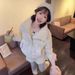 Splicing Design Sense Niche Polka Dot Cotton Top Women's Winter Lamb Wool Lapel Jacket Cotton Coat_ecoleips.com