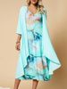 2025 Summer New EU-US Autumn Women's Casual Loose Long 2-piece Set - Printed Round Neck Dress Knitted Coat_ecoleips.com