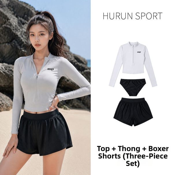 Two Piece Diving Suit Sun Protection Quick Drying Long Sleeved And Long Legged Couple Surfing Suit Men Women Jellyfish Swimsuit Snorkeling Equipment_ecoleips.com